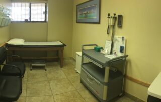 interior of las vegas allergy doctor office patient room