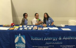 las vegas allergy doctor and nurses at tottori booth at health fair