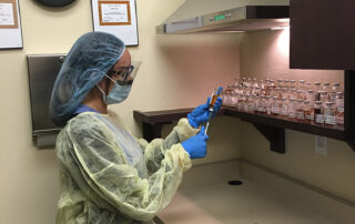 nurse preparing allergy shot for Las Vegas allergies